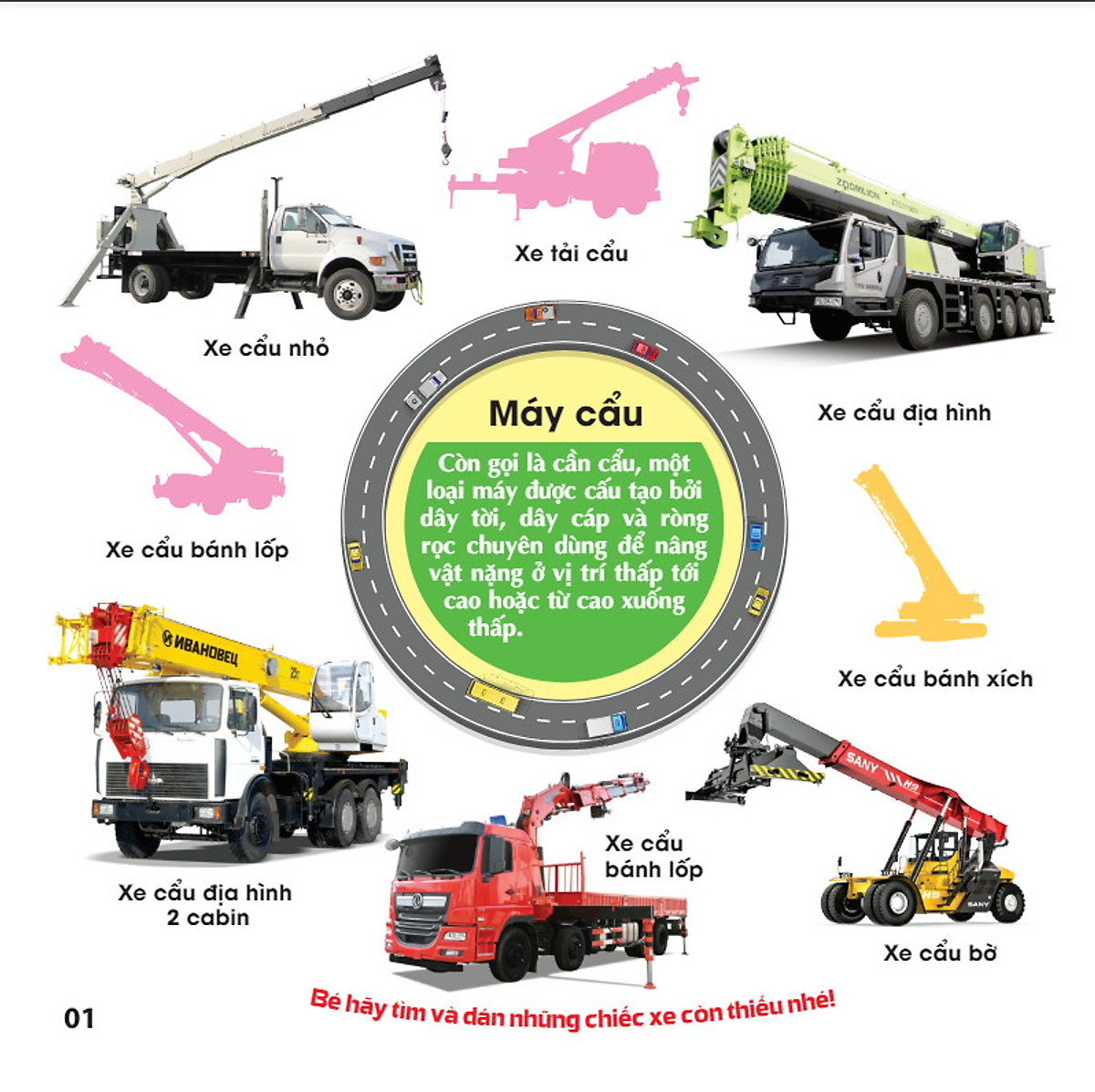 trò chơi dán hình iq-eq-cq - sticker - xe công trình - tập 2 - Ảnh 4