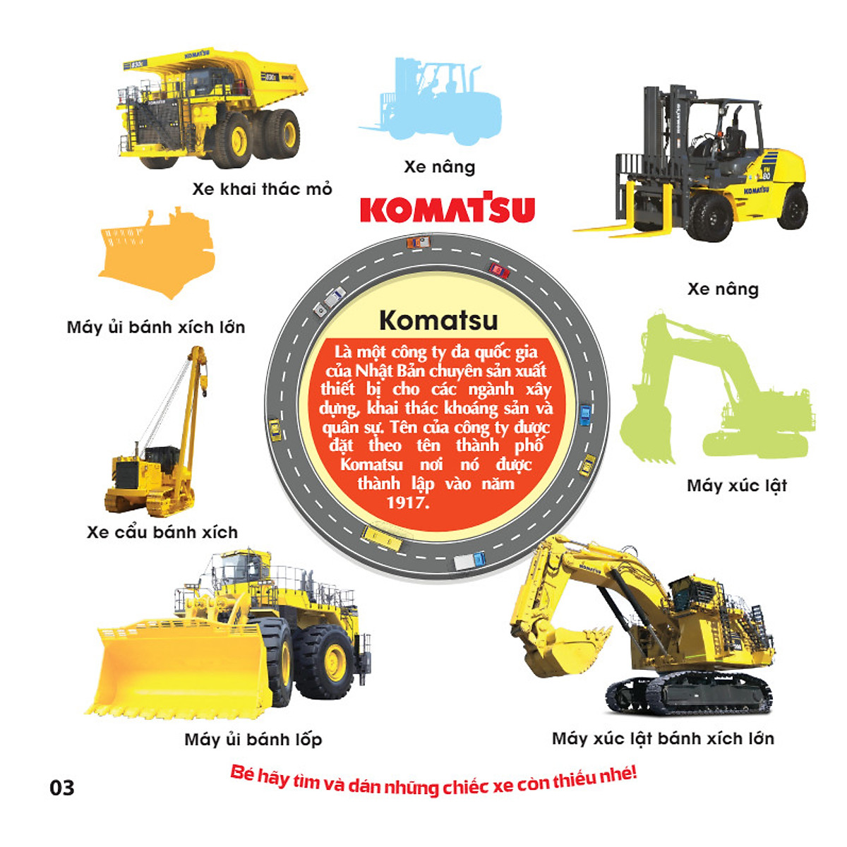 trò chơi dán hình iq-eq-cq - sticker - xe công trình - tập 2 - Ảnh 5
