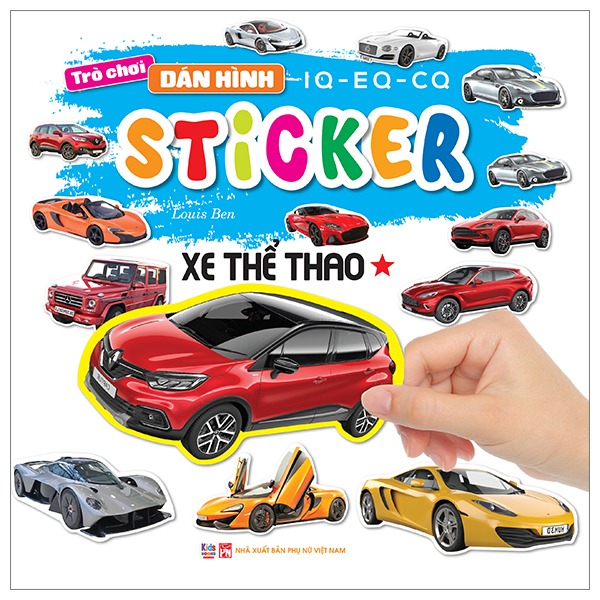 trò chơi dán hình iq-eq-cq - sticker - xe thể thao -tập 1