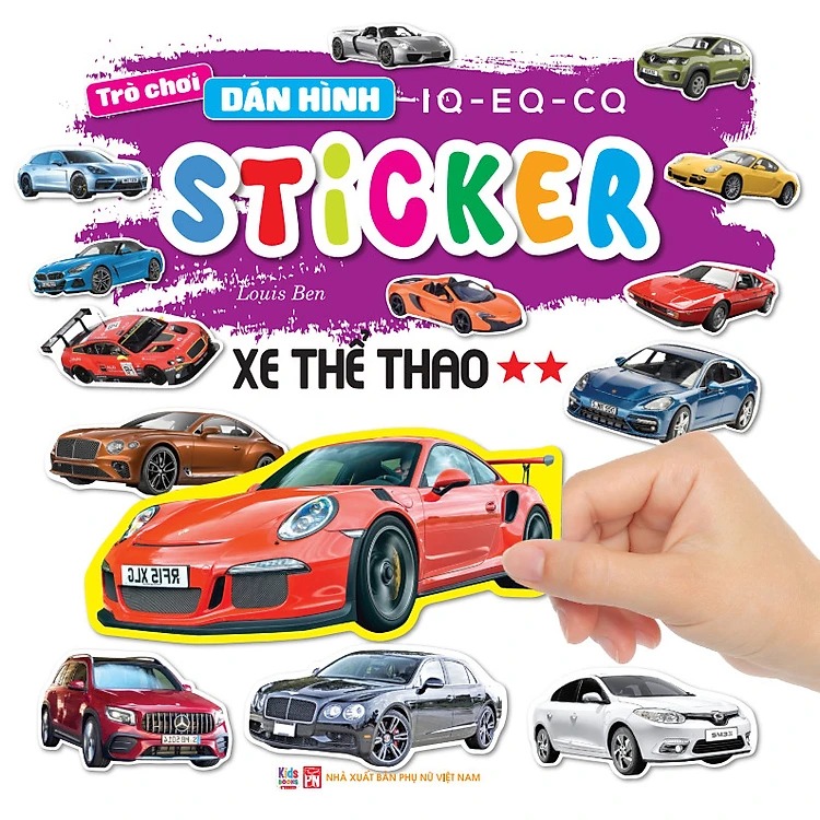 trò chơi dán hình iq-eq-cq - sticker - xe thể thao -tập 2 - Ảnh 2