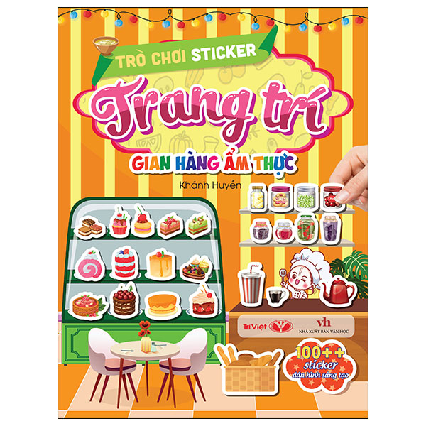 trò chơi sticker trang trí - gian hàng ẩm thực