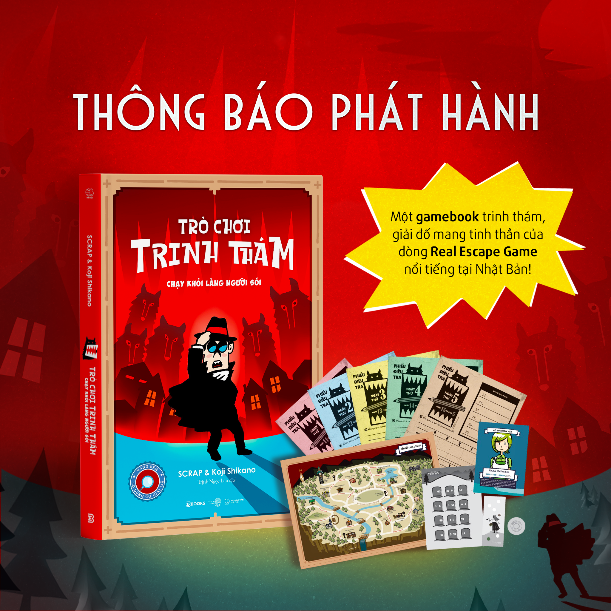 Trò Chơi Trinh Thám - Chạy Khỏi Làng Người Sói - Kèm Bộ Dụng Cụ Giải Mã - Ảnh 4