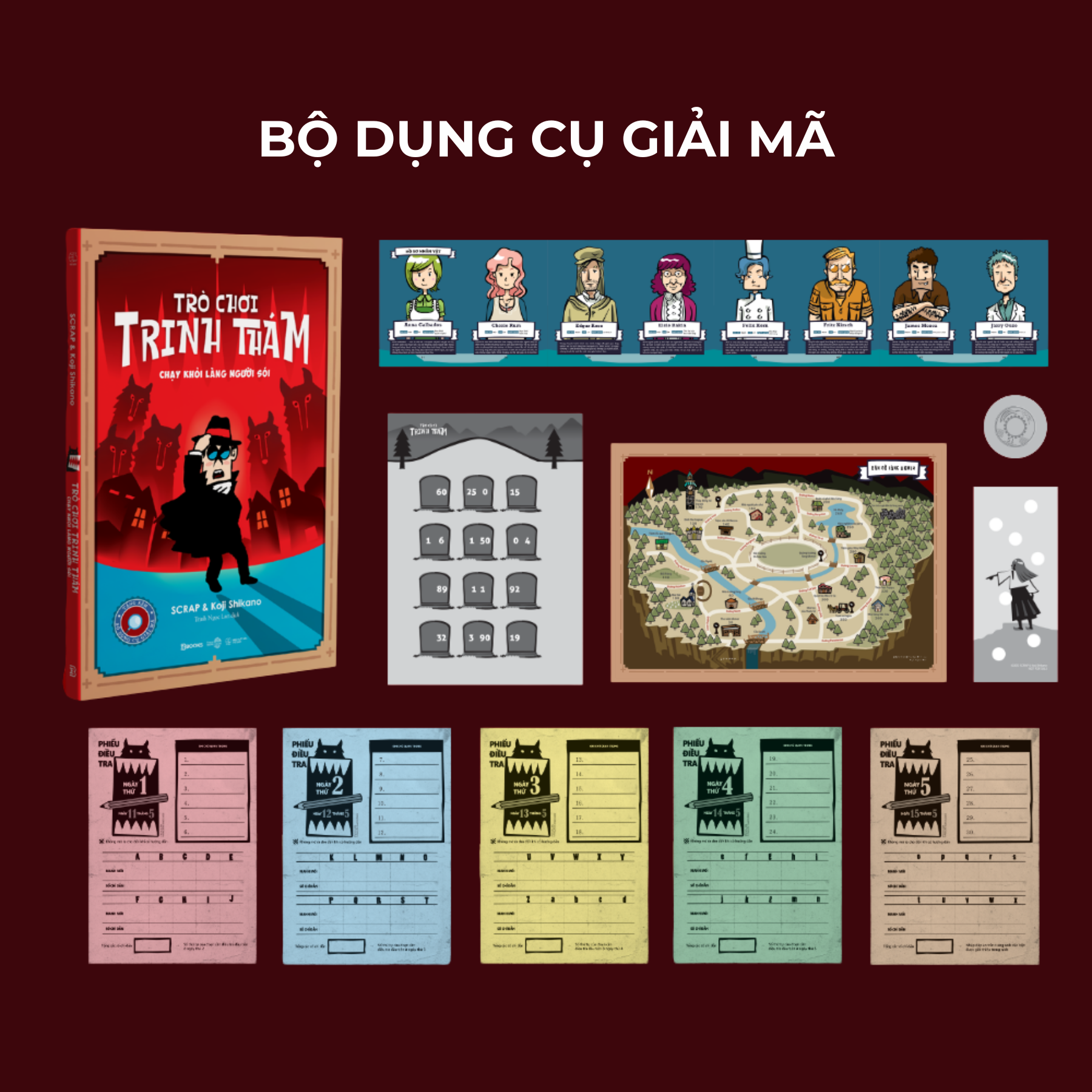 Trò Chơi Trinh Thám - Chạy Khỏi Làng Người Sói - Kèm Bộ Dụng Cụ Giải Mã - Ảnh 5