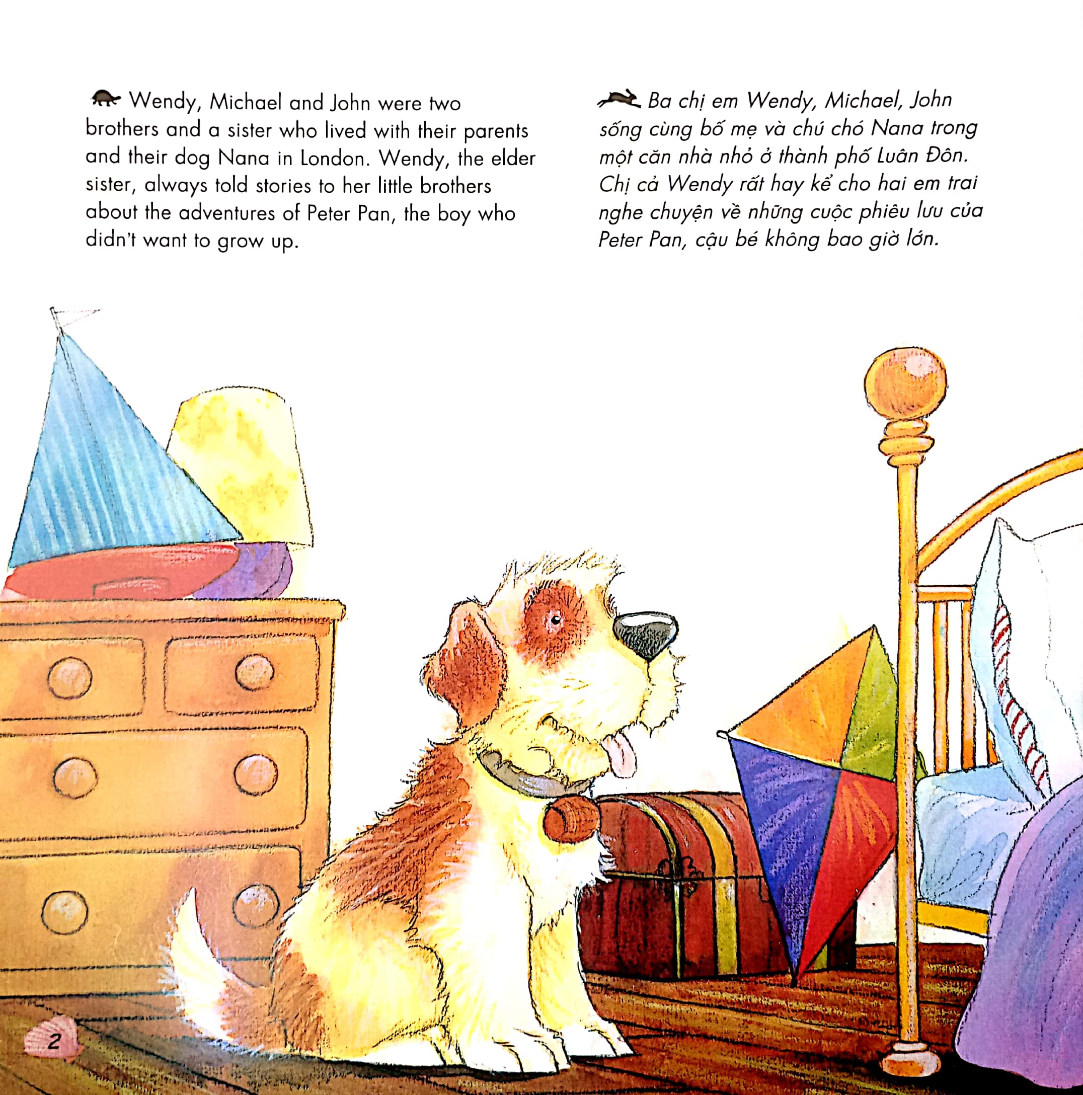 truyện cổ tích nổi tiếng (song ngữ việt anh) - peter pan (tái bản 2023) - Ảnh 3