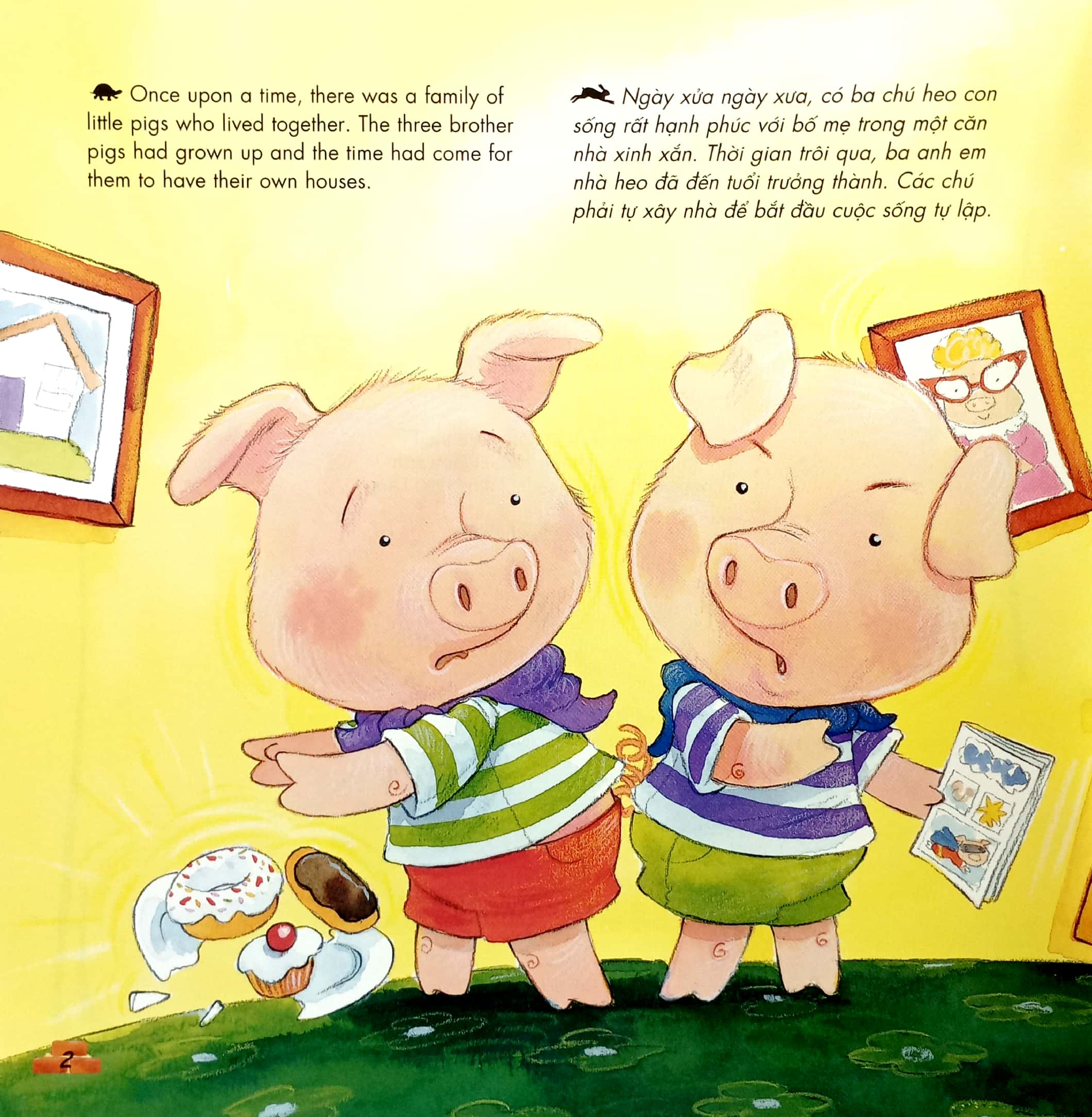 truyện cổ tích nổi tiếng (song ngữ việt anh) - the three little pigs - ba chú heo con (tái bản 2023) - Ảnh 3