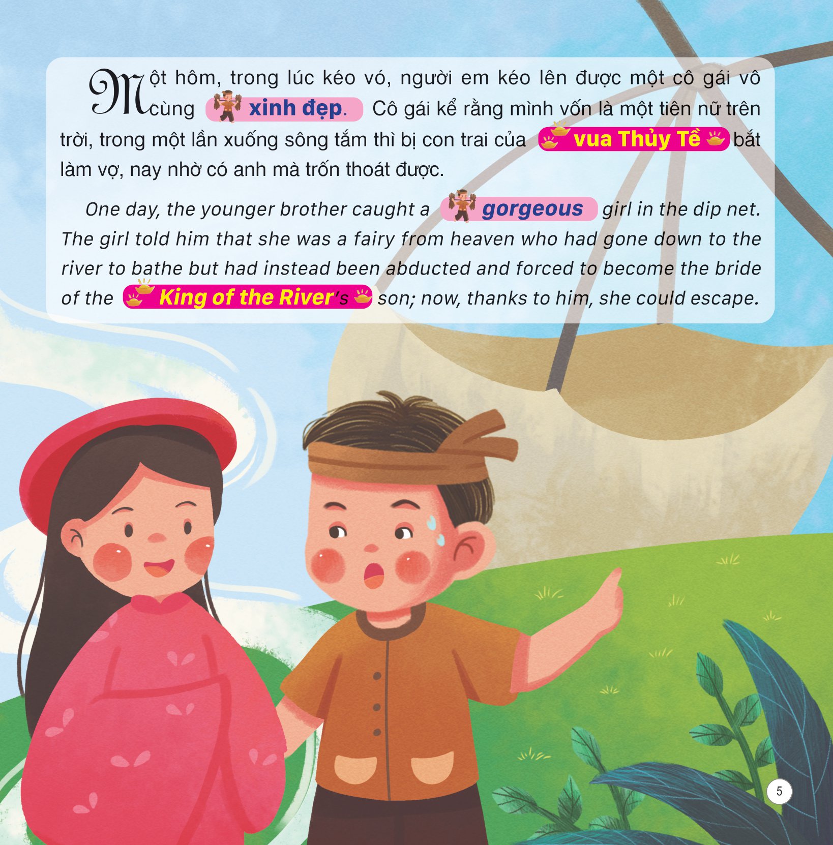 truyện cổ tích việt nam (song ngữ việt-anh) - bảy điều ước - Ảnh 6
