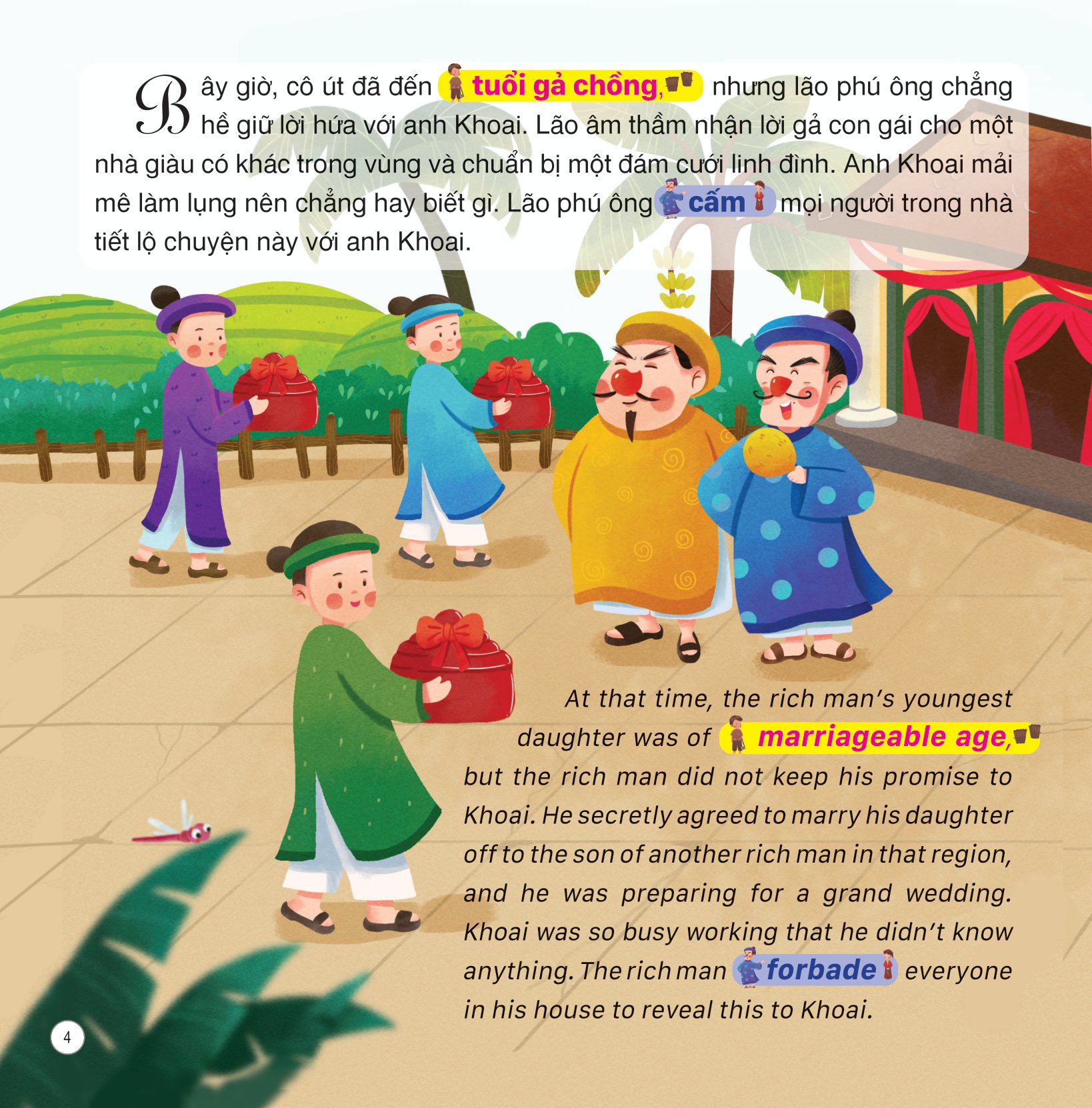 truyện cổ tích việt nam (song ngữ việt-anh) - cây tre trăm đốt - Ảnh 5