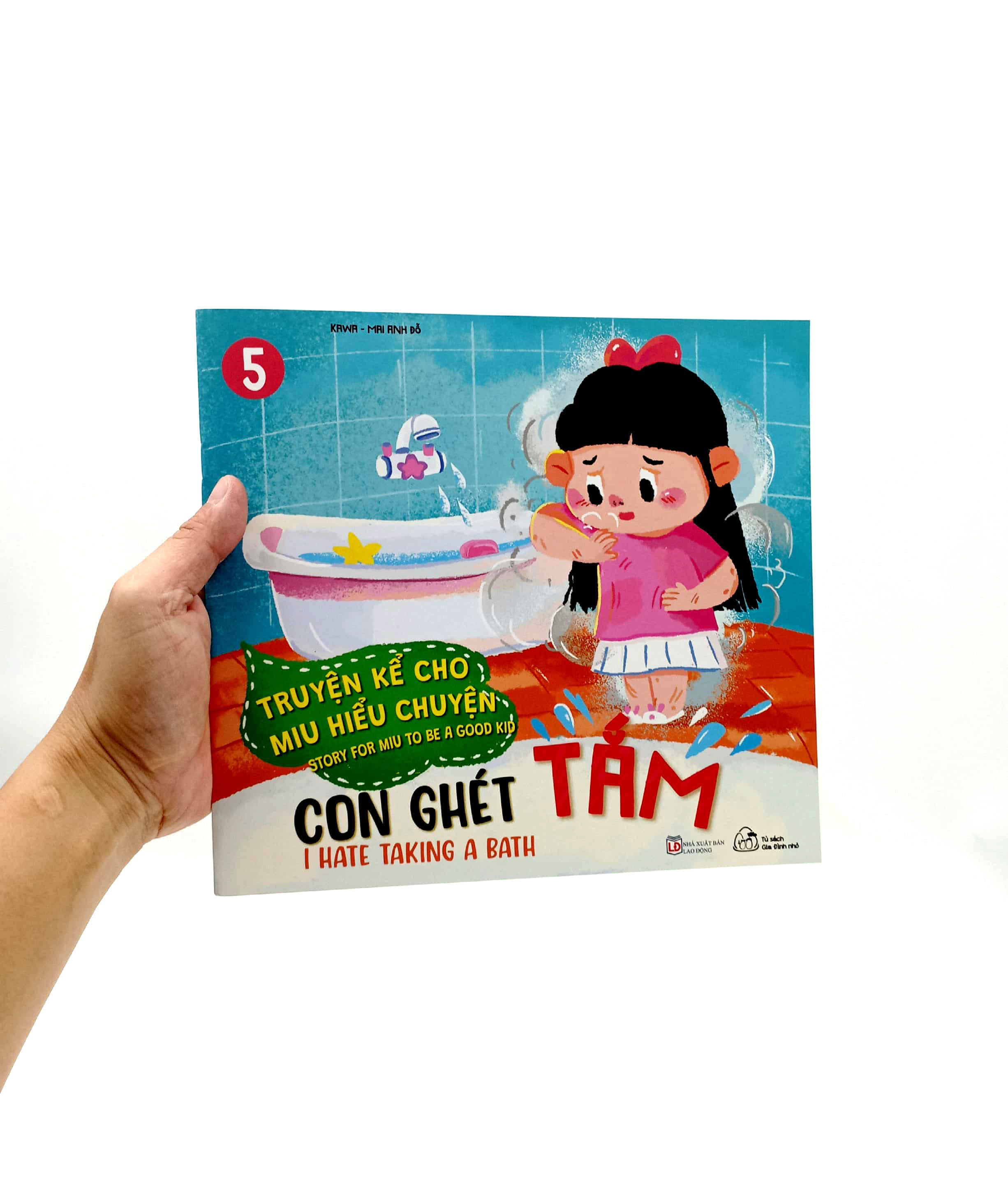 truyện kể cho miu hiểu chuyện - con ghét tắm (song ngữ việt-anh) - Ảnh 7