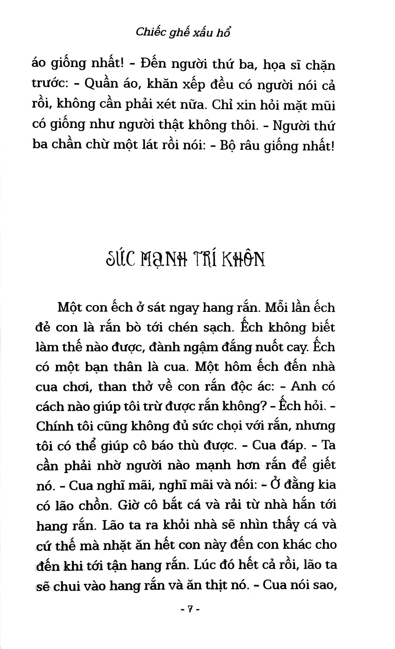 truyện ngụ ngôn thế giới chọn lọc - chiếc ghế xấu hổ - Ảnh 4