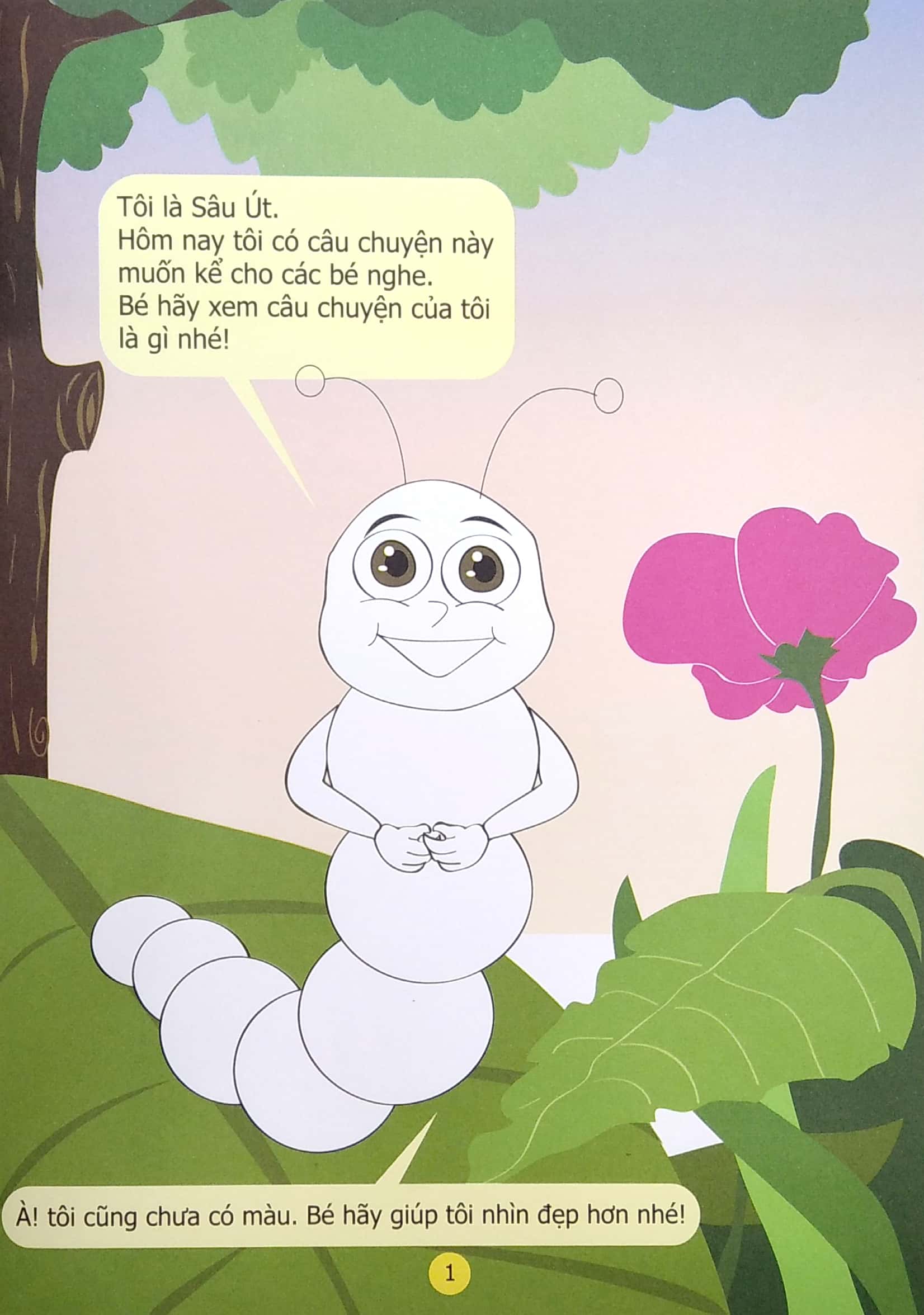 truyện tô màu phát triển tư duy thumbtelling - chú sâu lười vận động - Ảnh 4