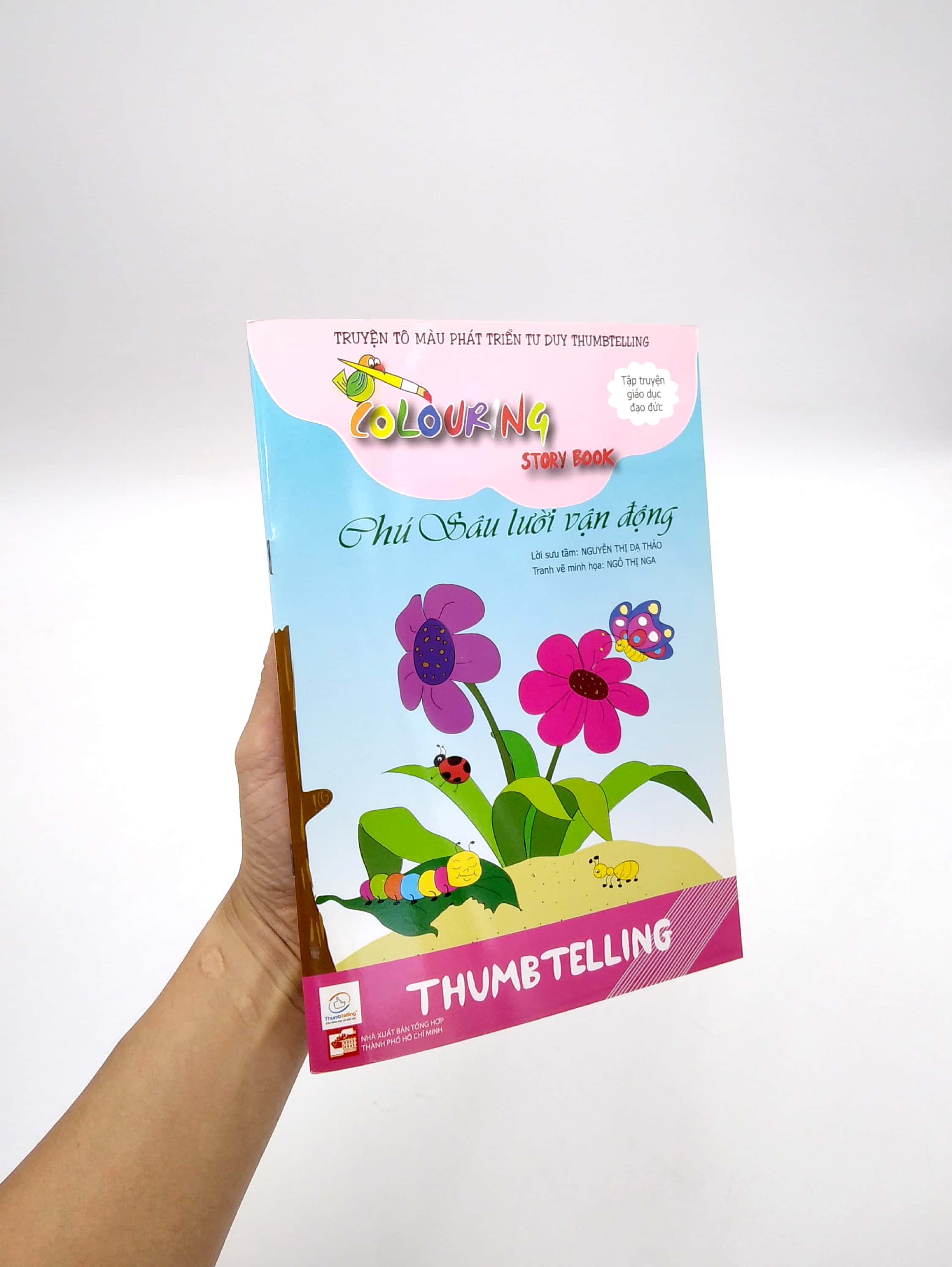 truyện tô màu phát triển tư duy thumbtelling - chú sâu lười vận động - Ảnh 7