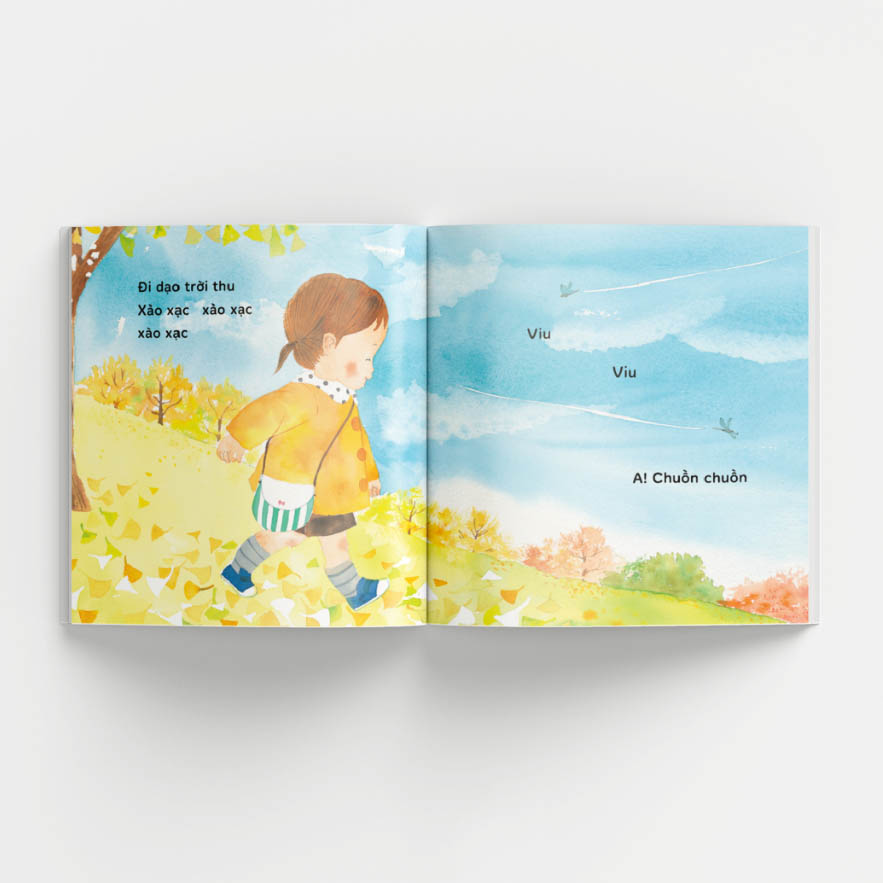 truyện tranh ehon nhật bản - đi dạo trên lá vàng mùa thu - Ảnh 5