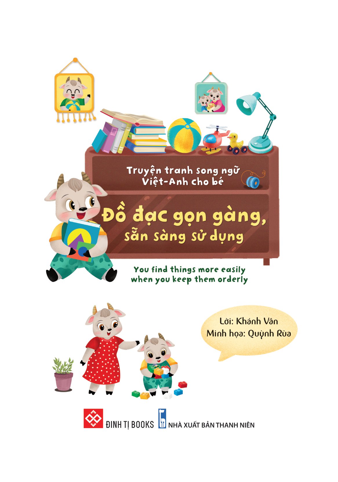 truyện tranh song ngữ việt-anh cho bé - đồ đạc gọn gàng, sẵn sàng sử dụng - you find things more easily when you keep them orderly - Ảnh 2