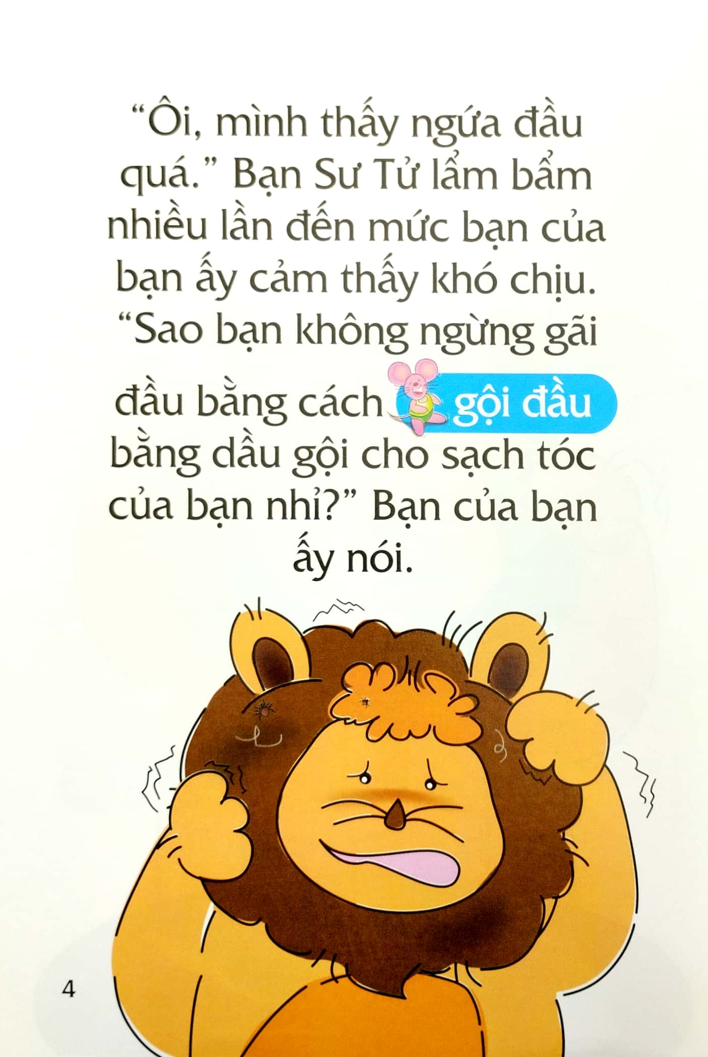 truyện tranh song ngữ việt - anh cho bé - for washing hair without tears - để gội đầu mà không cay mắt - Ảnh 5