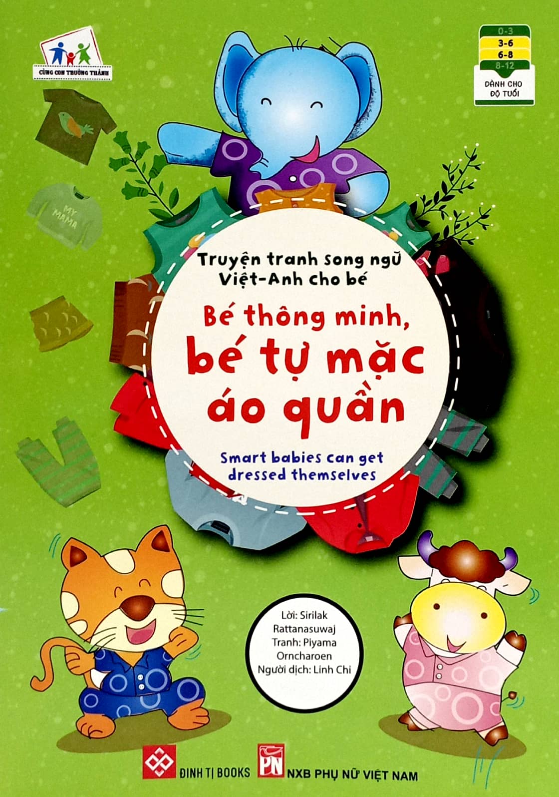 truyện tranh song ngữ việt - anh cho bé - smart babies can get dressed themselves - bé thông minh, bé tự mặc áo quần - Ảnh 2