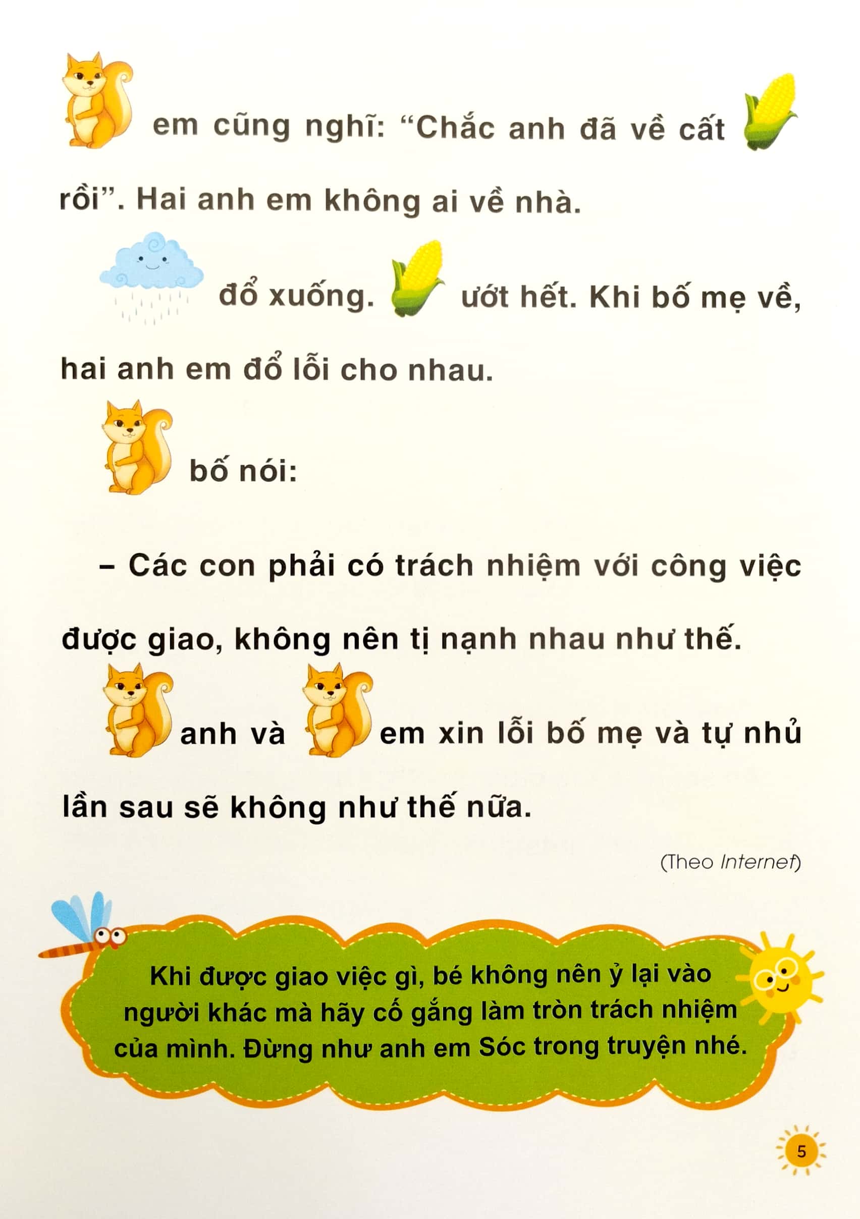 truyện tranh tư duy cho bé - song ngữ việt-anh - tự giác và trách nhiệm - Ảnh 5