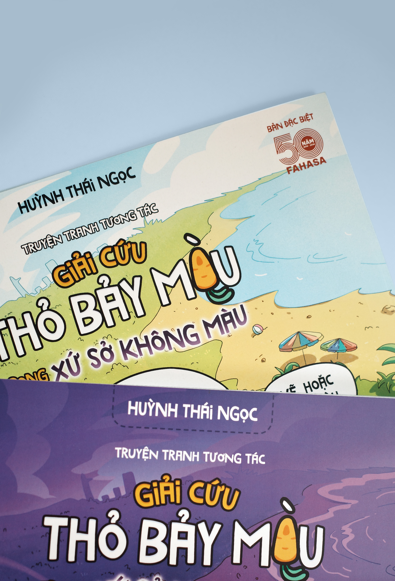 Truyện Tranh Tương Tác - Giải Cứu Thỏ Bảy Màu Trong Xứ Sở Không Màu - Bản Đặc Biệt Fahasa - Tặng Kèm 1 Bìa Áo Ngoài Phiên Bản Sáng + 1 Bookmark 2 Mặt Cán Holo + 3 Sticker Cán Holo - Ảnh 6