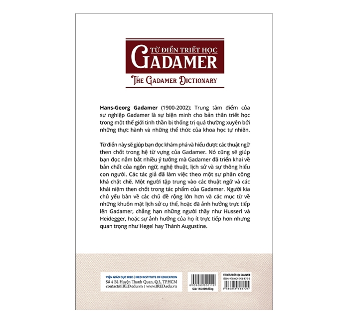 từ điển triết học tây phương - từ điển triết học gadamer - the gadamer dictionary - Ảnh 2