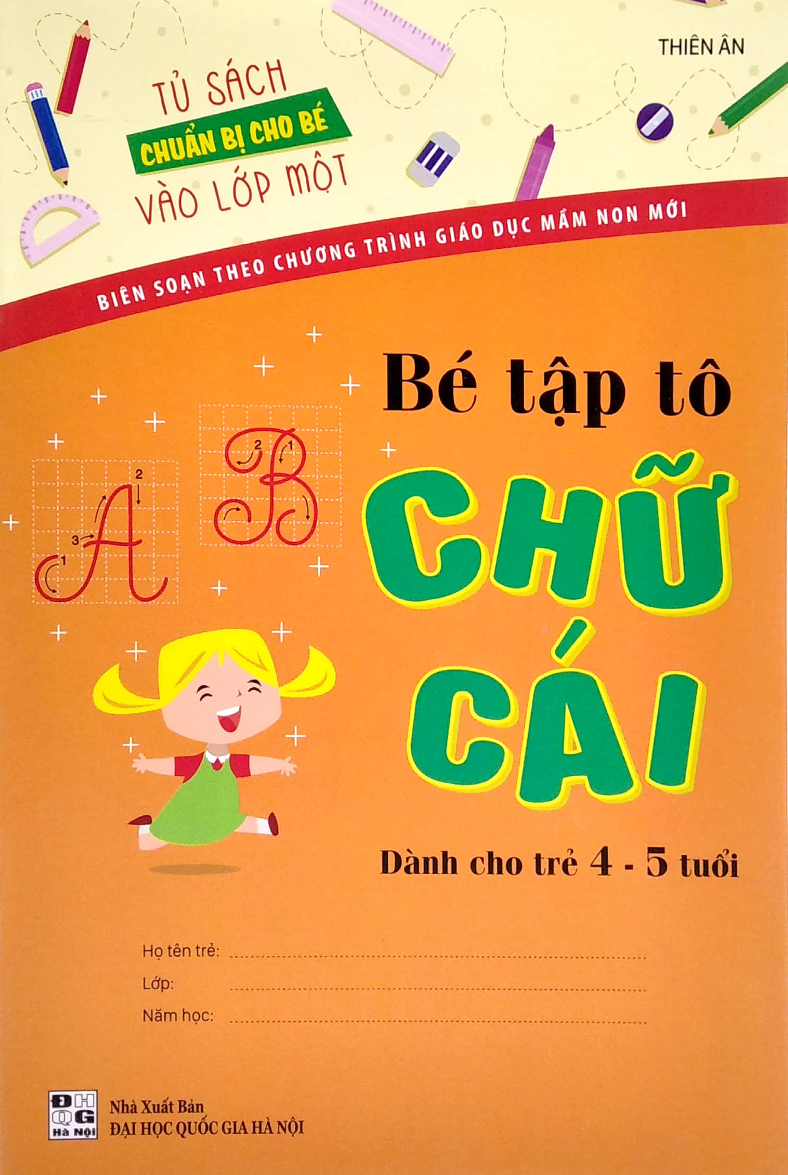 tủ sách chuẩn bị cho bé vào lớp 1 - bé tô màu chữ cái (4-5 tuổi) - Ảnh 2