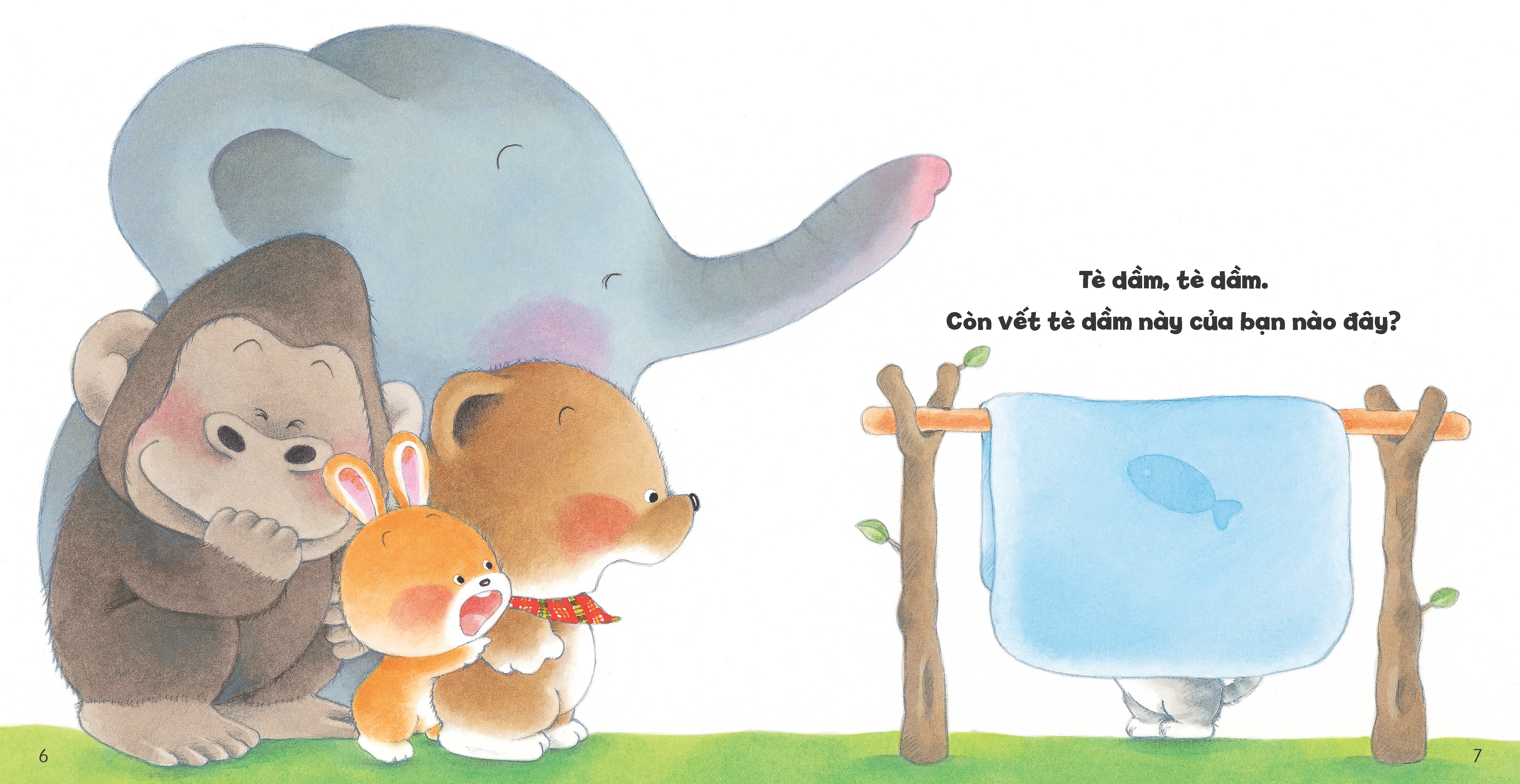 tủ sách ehon cho bé - vết tè dầm - bìa cứng - Ảnh 4
