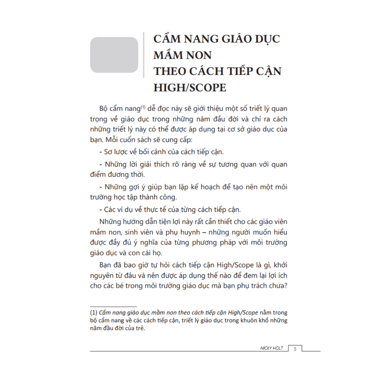 Tủ Sách Giáo Dục Mầm Non IPER - Cẩm Nang Giáo Dục Mầm Non Theo Cách Tiếp Cận High/Scope - Ảnh 3