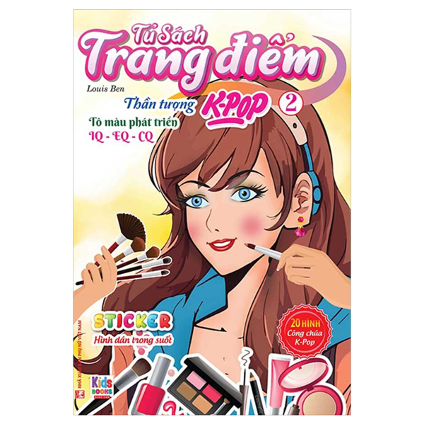 tủ sách trang điểm - thần tượng k-pop - tập 2 - sticker hình dán trong suốt