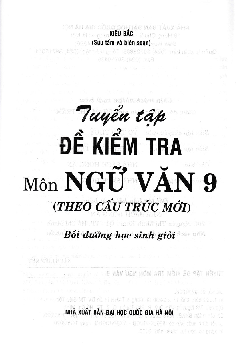 Tuyển Tập Đề Kiểm Tra Môn Ngữ Văn 9 - Bồi Dưỡng Học Sinh Giỏi - Ảnh 2