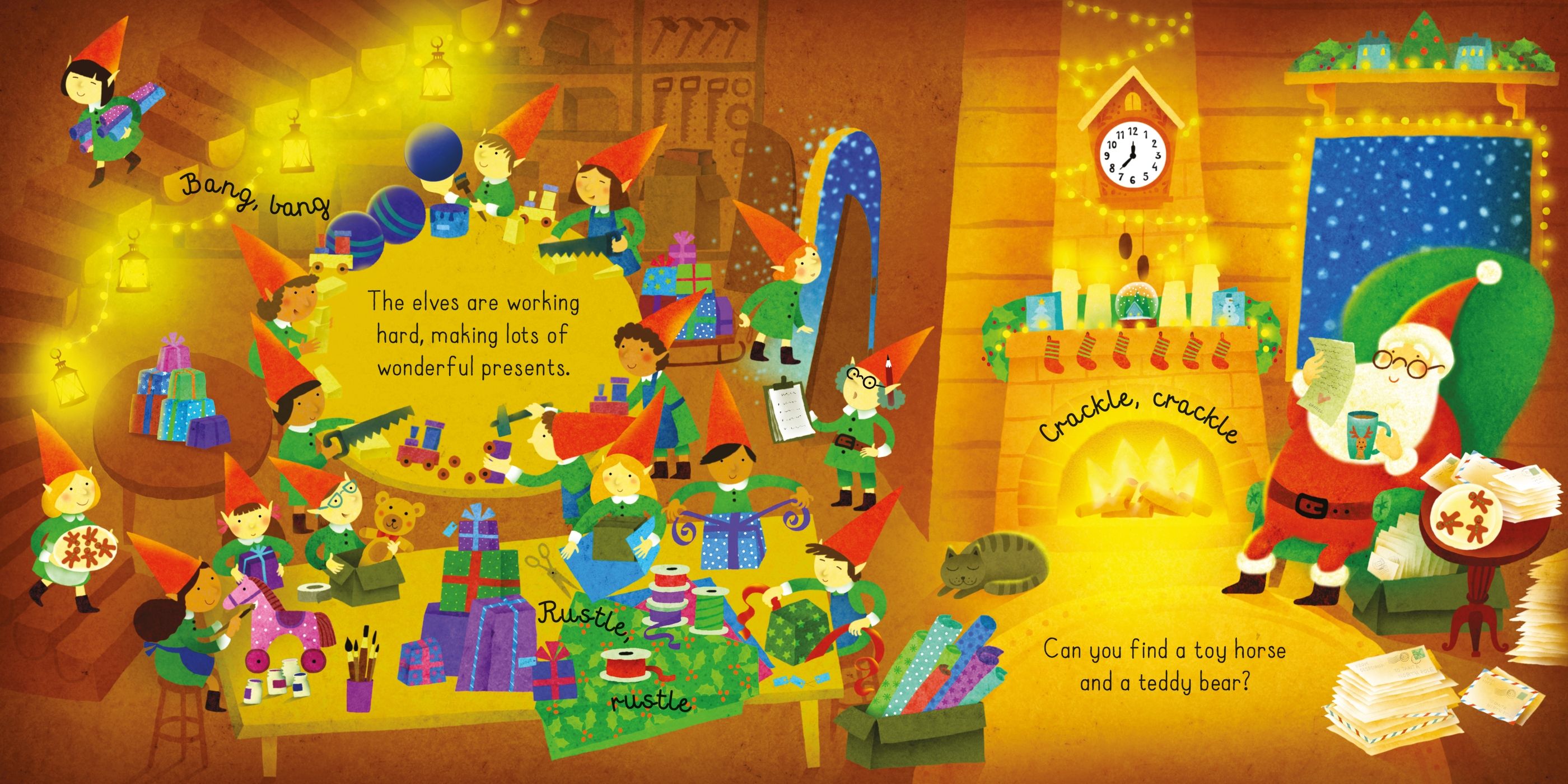 usborne book and 3 jigsaws - santa - Ảnh 3
