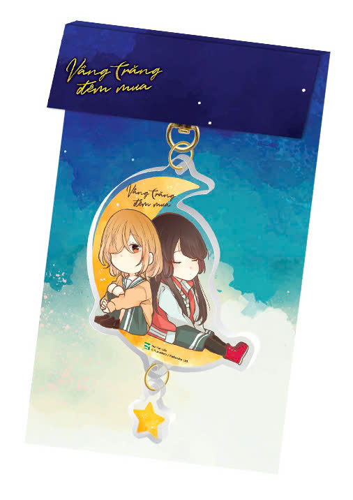 vầng trăng đêm mưa - tập 1 - bản sưu tầm - tặng kèm postcard + shikishi + móc khóa - Ảnh 5
