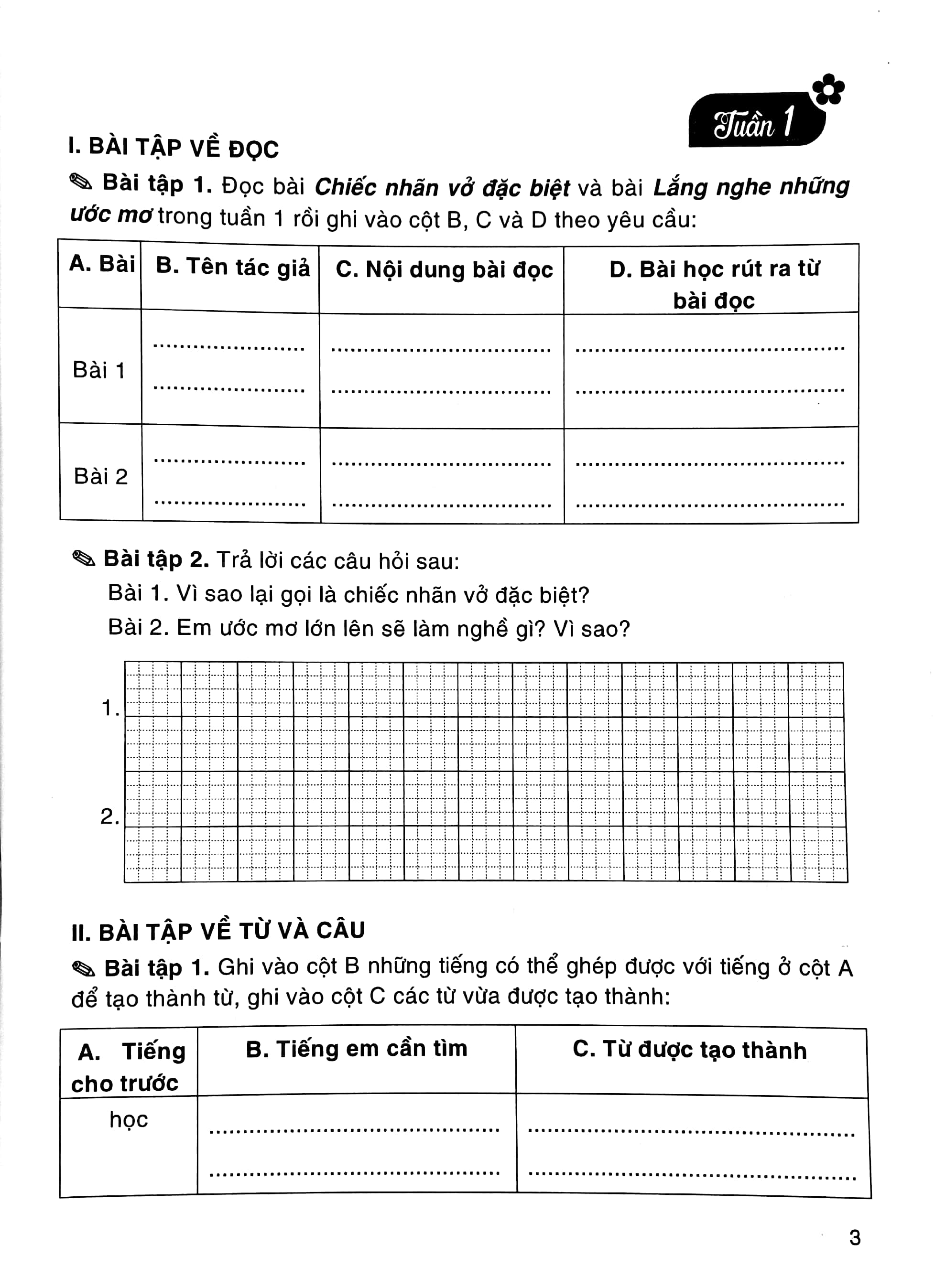 vở bài tập cuối tuần tiếng việt 3 (dùng kèm bộ sách chân trời sáng tạo) - Ảnh 4