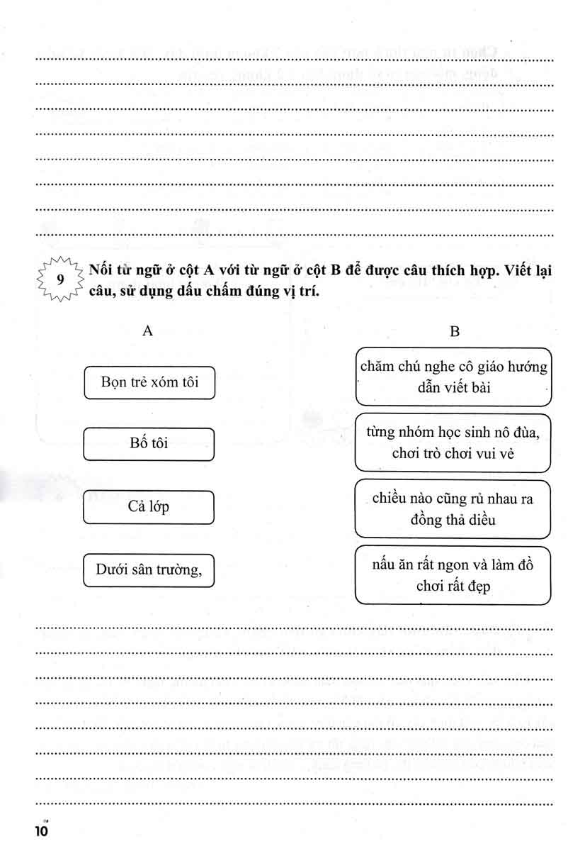 vở bài tập nâng cao tiếng việt 3 - tập 1 (biên soạn theo chương trình giáo dục phổ thông mới - định hướng phát triển năng lực) - Ảnh 10