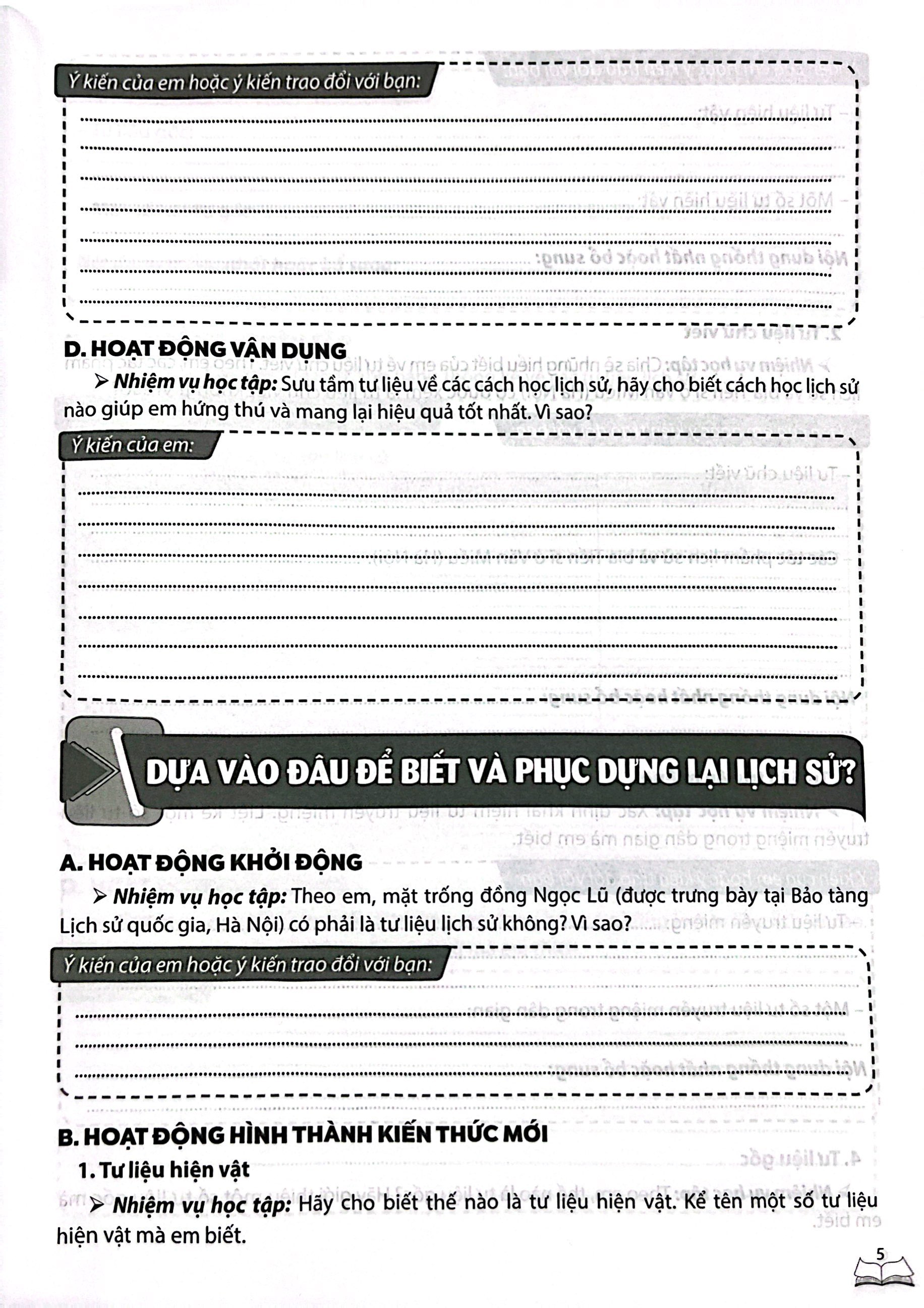 vở bài tập thực hành lịch sử lớp 6 (theo chương trình giáo dục phổ thông 2018) - Ảnh 6