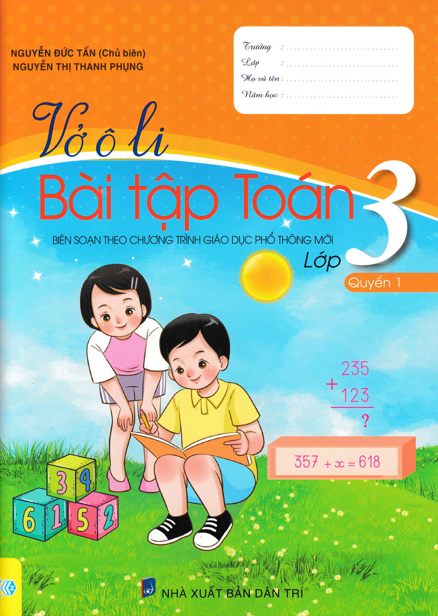 vở ô li bài tập toán 3 - quyển 1 - Ảnh 2