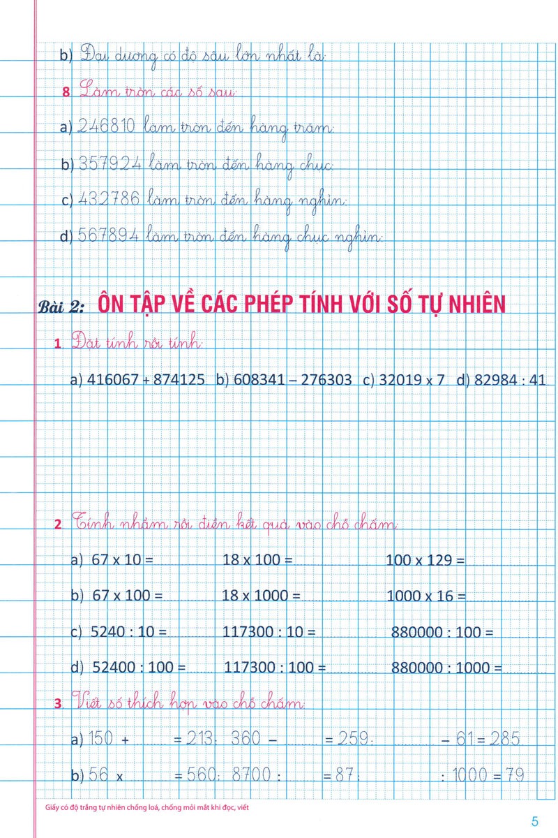 vở ô li bài tập toán 5/1 (bám sát sgk cánh diều) - Ảnh 5