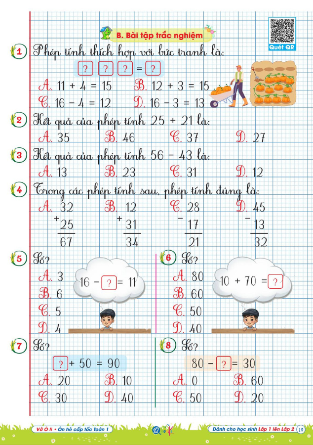 Vở Ô Li - Ôn Hè Cấp Tốc - Toán 1 - Dành Cho Lớp 1 Lên Lớp 2 - Ảnh 4