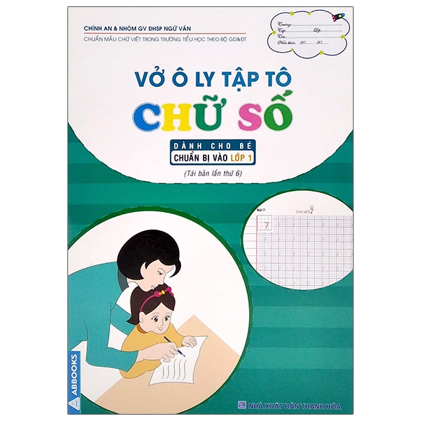 vở ô ly tập tô chữ số (dành cho bé chuẩn bị vào lớp 1)