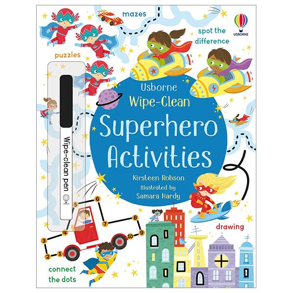 wipe-clean superhero activities