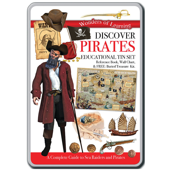 wonder of learning - discover pirates - educational tin set