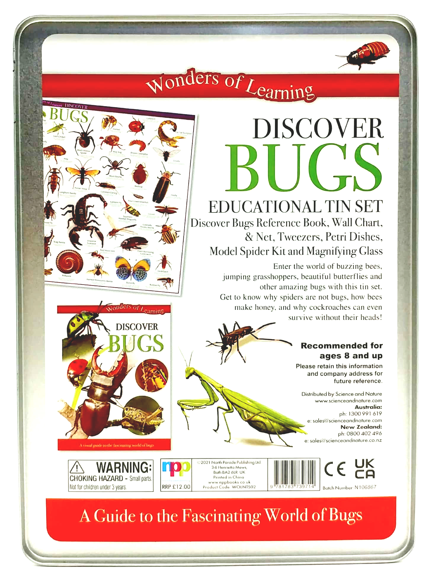 wonders of learning: discover bugs educational tin set - Ảnh 6
