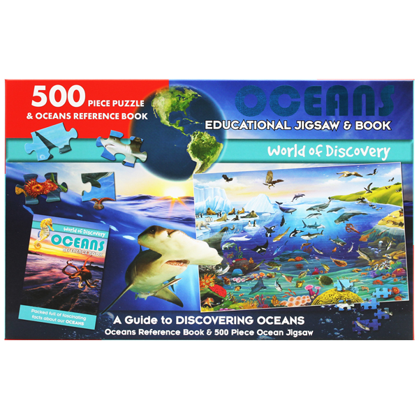 world of discovery - educational jigsaw & book: oceans