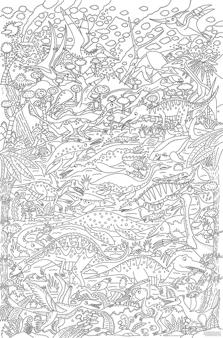 world's biggest colour-in: dinosaurs (2 posters) - Ảnh 3