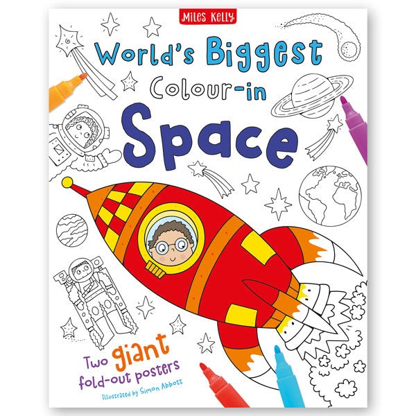 world's biggest colour-in: space (2 posters)