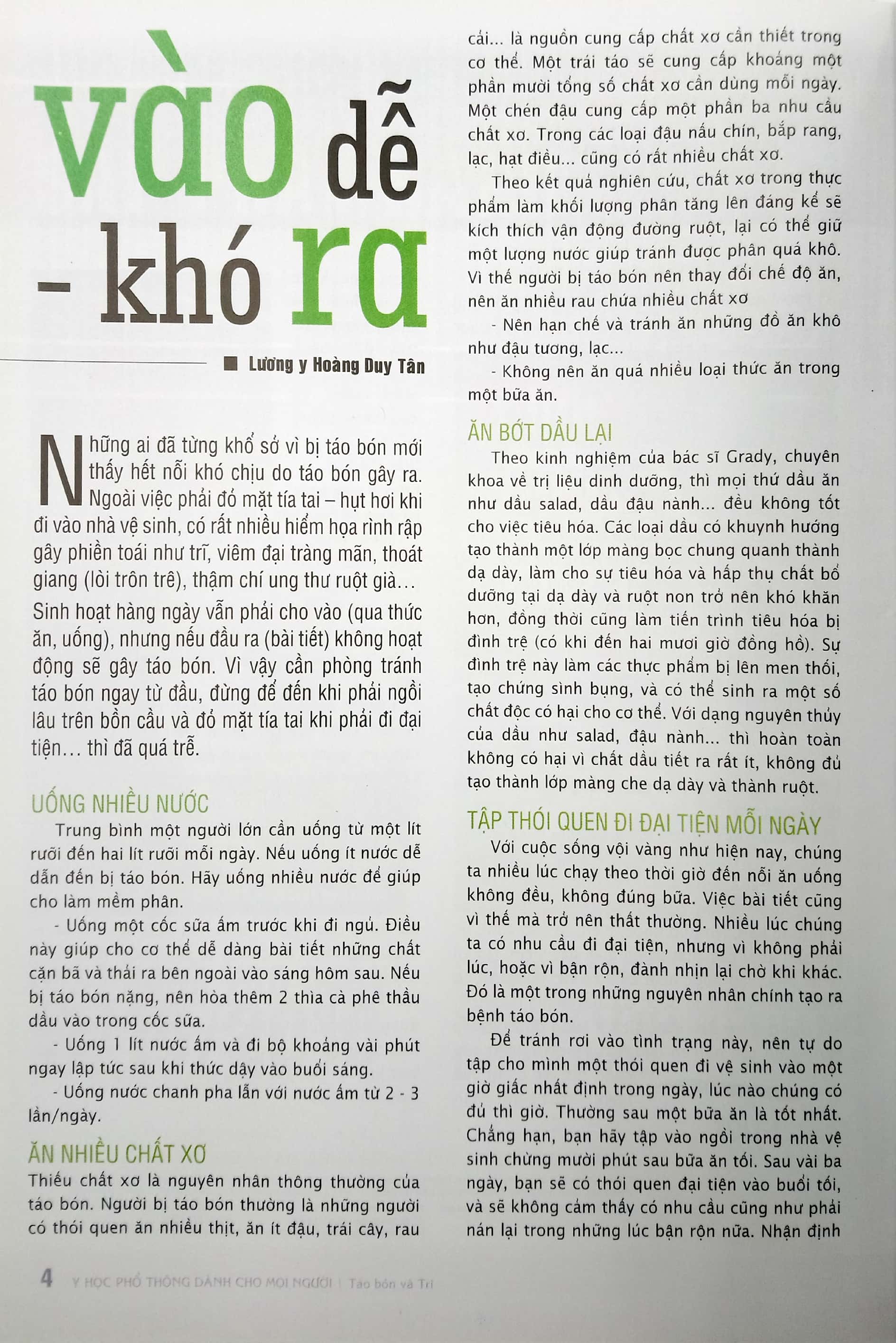 y học phổ thông dành cho mọi người - chuyên đề: táo bón và trĩ - Ảnh 4