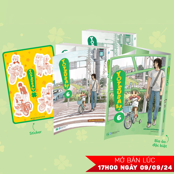 yotsuba&! - tập 6 - bản đặc biệt - tặng kèm bìa áo đặc biệt + sticker