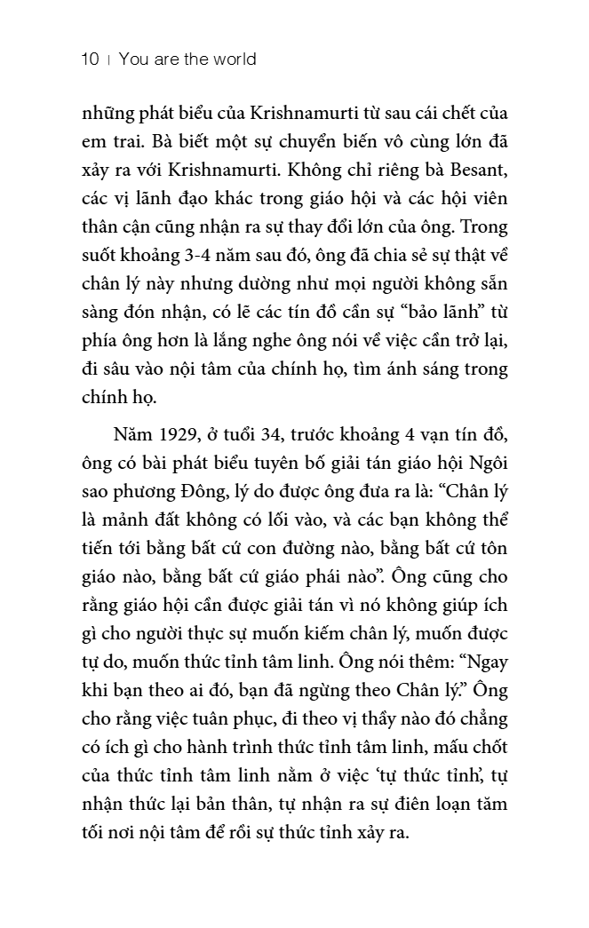 You Are The World - Không Có Cái Tôi Riêng Biệt - Bạn Chính Là Thế Giới - Ảnh 7