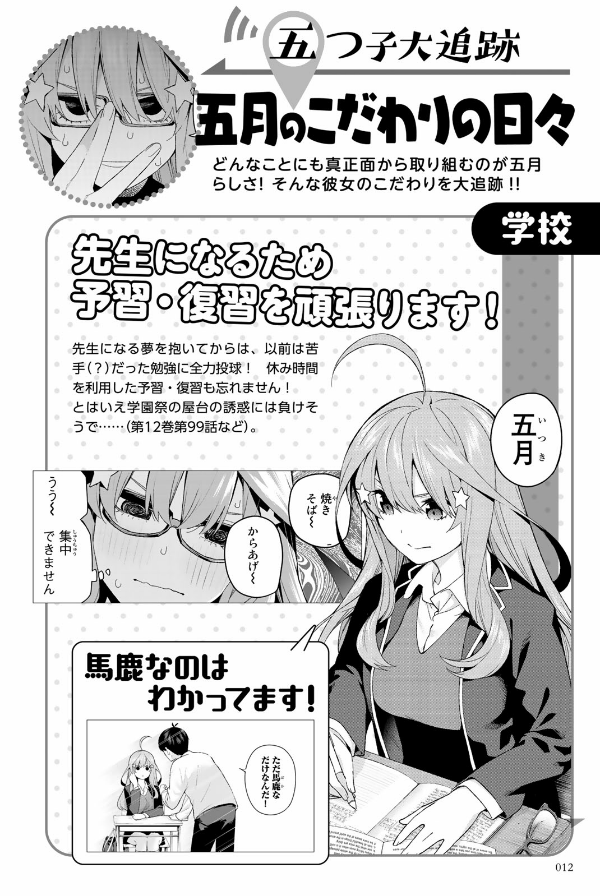 五等分の花嫁 キャラクターブック 五月 (kcデラックス) go toubun no hanayome kyarakutaabutu - Ảnh 14
