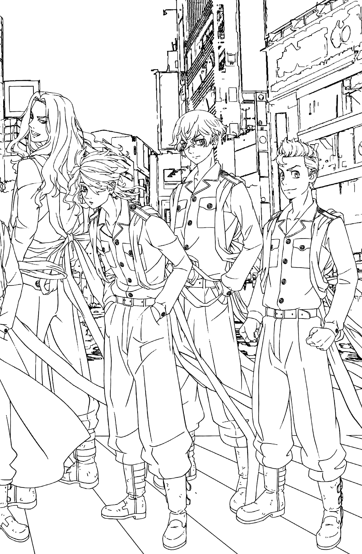 東京リベンジャーズ ぬりえポストカードブック アニメ版 - tokyo revengers nurie postcard book anime version - Ảnh 4